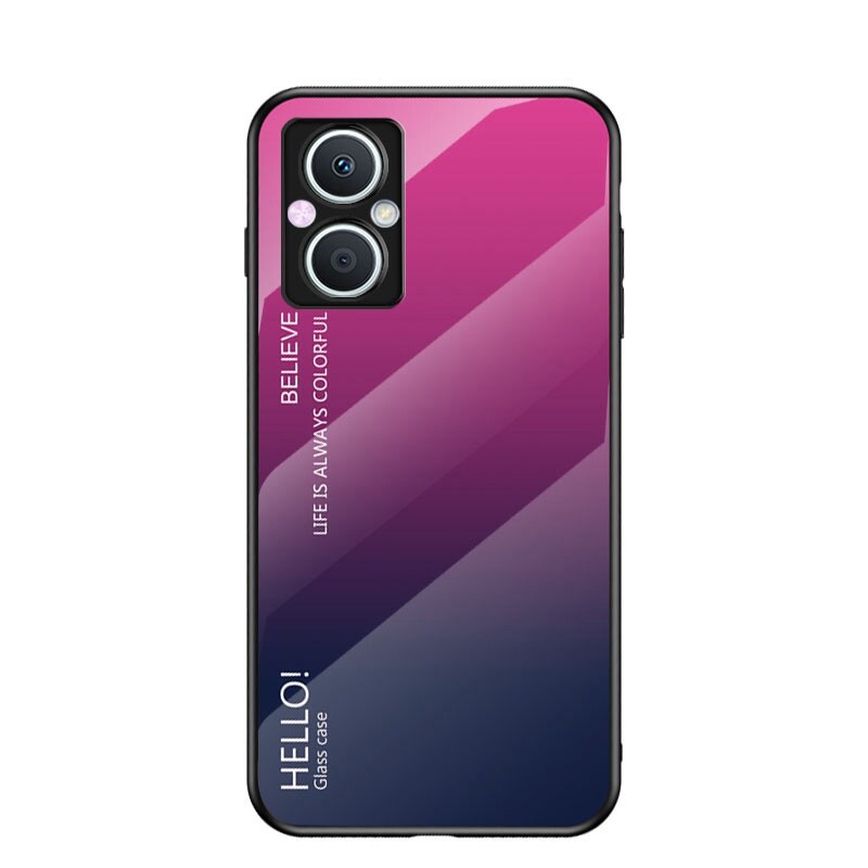 ส่งจากไทย-case-oppo-reno-7z-5g-oppo-a96-เคสกระจกสองสี-เคสเงาไล่สี-ขอบนิ่ม-tpu-case-สีกระจกเทมเปอร์ปลอกแก้วฝาหลังกันชน