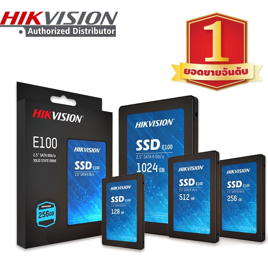ราคาและรีวิวโปรแรง ส่งฟรี 128GB / 256GB / 512GB SSD (เอสเอสดี) HIKVISION E100 HIKSEMI CITY 2.5" SATA 6GB/s ประกัน 3 ปี