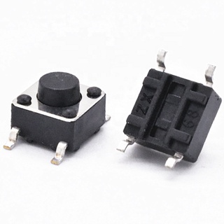 6x6 SMT SMD Momentary Tactile Push Button Click Switch 6*6mm H=4.3/4.5/5/6/7/8/9/10/13mm~25mm 4Pin SMT PCB Mounting