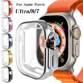 เคสหน้าจอ TPU ชุบ สําหรับ Apple Watch Series 8 Ultra 49 มม. Apple Watch Series 8 7 41 มม. 45 มม.