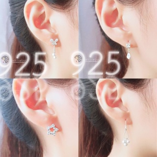 S925 ต่างหูเงินแท้เพชร CZ ER62-ER69 Sterling silver stud and drop earrings