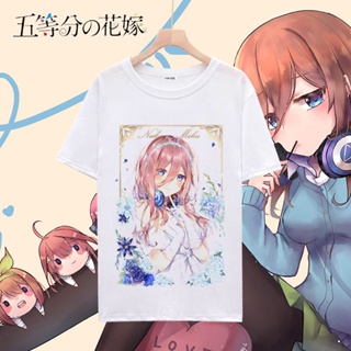 HOT sale Summer Oversized Tshirt The Quintessential Quintuplets Miku Nino Ltsuki Lchika Yotsuba Print T-Shirt Men/Women