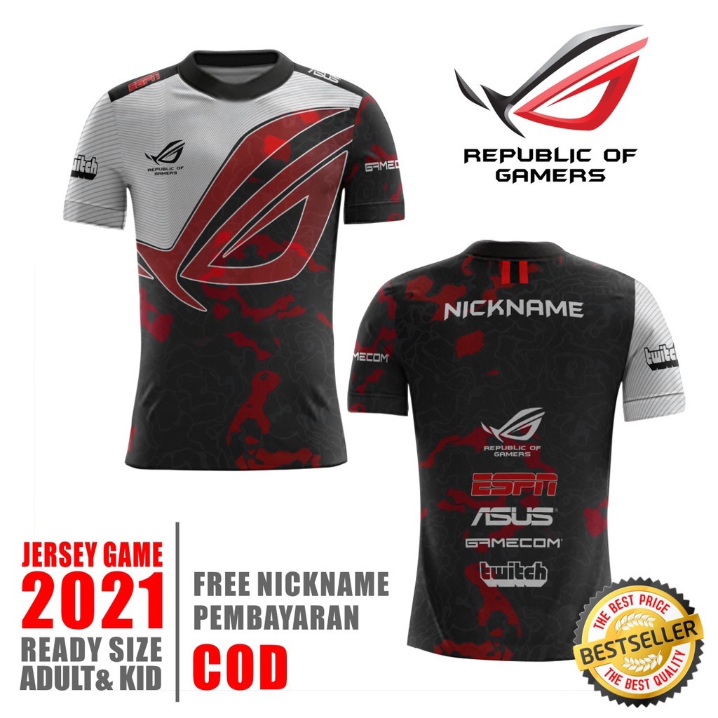 เสื้อยืด พิมพ์ลาย Jersey GAME 2024 ROG 3 มิติ สําหรับผู้ใหญ่ และเด็ก ...
