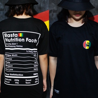 เสื้อสีขาว ju เสื้อยืดสําหรับผู้ชายทุกรุ่น2022. Rasta ข้อมูลโภชนาการ (สีดํา) โดยพิมพ์เสื้อผ้าบ้า u8s