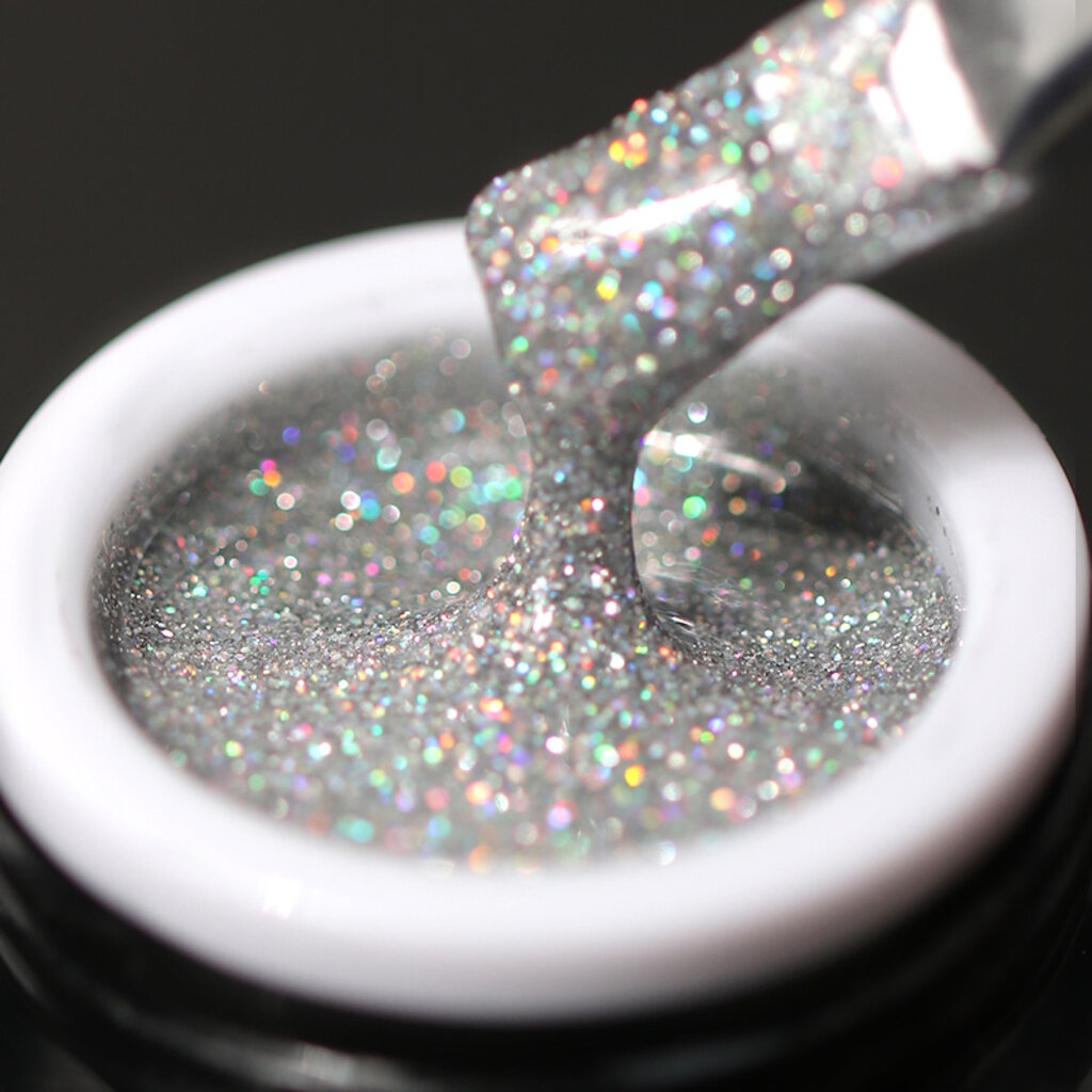 HS UNIVERSAL LASER GLITTER GEL (( กระปุก )) สีเจลทาเล็บ เนื้อกากเพชรโฮ ...