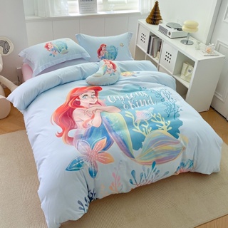 🔥เก็บโค้ดหน้าร้าน🔥[PRE-ORDER] ชุดเครื่องนอน ผ้าปูที่นอนลายแอเรียล Ariel Princess 🧜‍♀️ ผ้า COTTON100% #0952