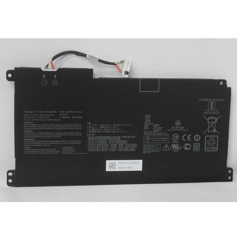 Genuine Original แบตเตอรี่โน้ตบุ๊ค Notebook B31N1912 For Asus VivoBook ...