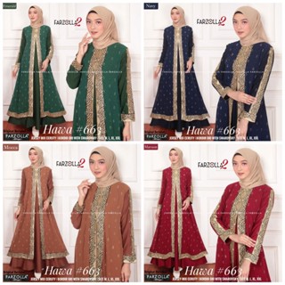Abaya Hawa 663s ชุดเดรสจัมโบ้ สไตล์มุสลิม สําหรับผู้หญิง