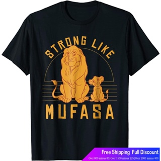 Tee ดิสนีย์เสื้อยืดลำลอง Disney Lion King Simba Strong Like Mufasa Graphic T-Shirt Disney Team