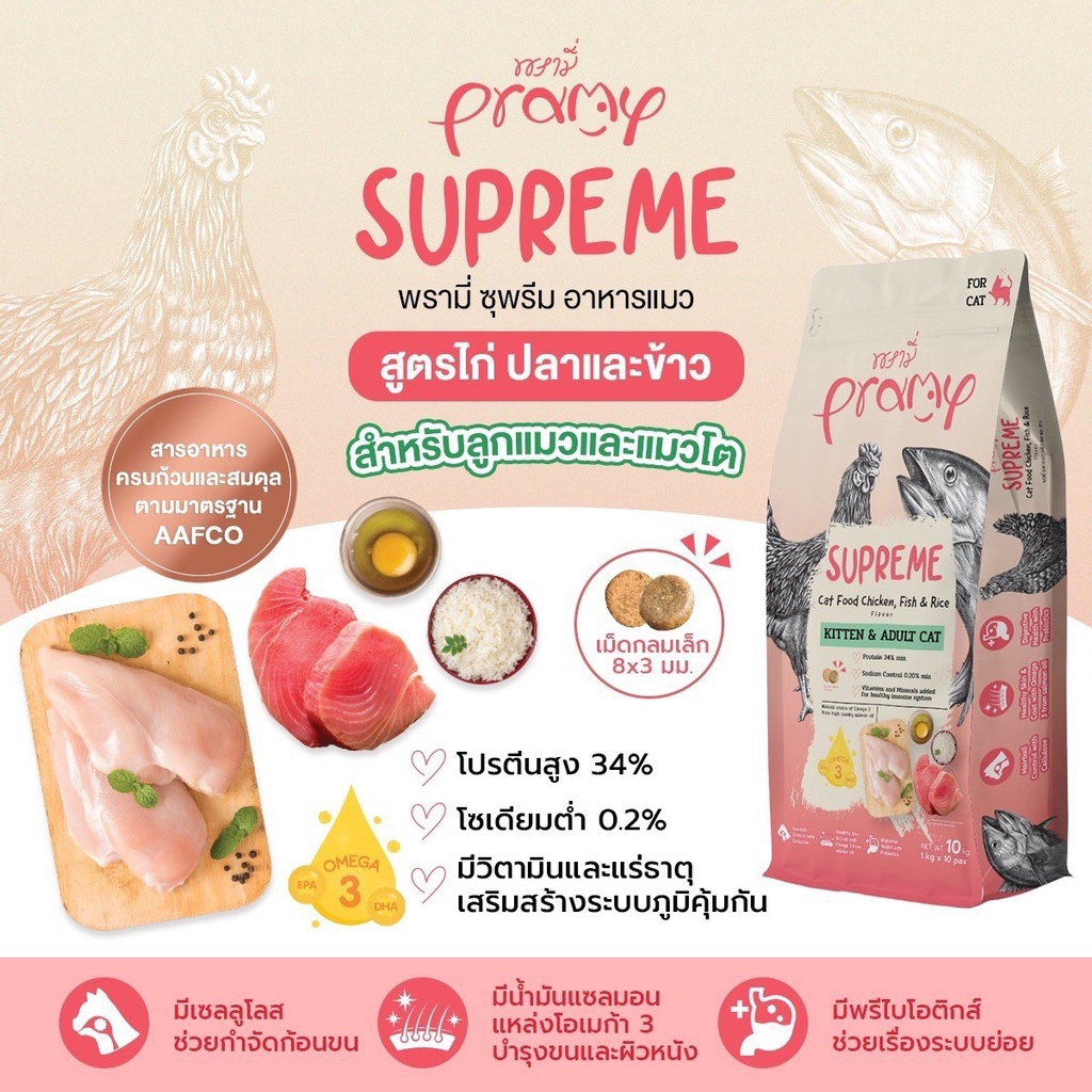 pramy-supreme-อาหารแมว-ชนิดเม็ด-สำหรับลูกและแมวโต-ขนาด-10-kg