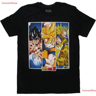 เสื้อยืด ﺴ☫◆เสื้อยืดลำลอง Dragon Ball Z Goku Super Saiyan Forms Adult T-Shirt Mens Womens T-shirts