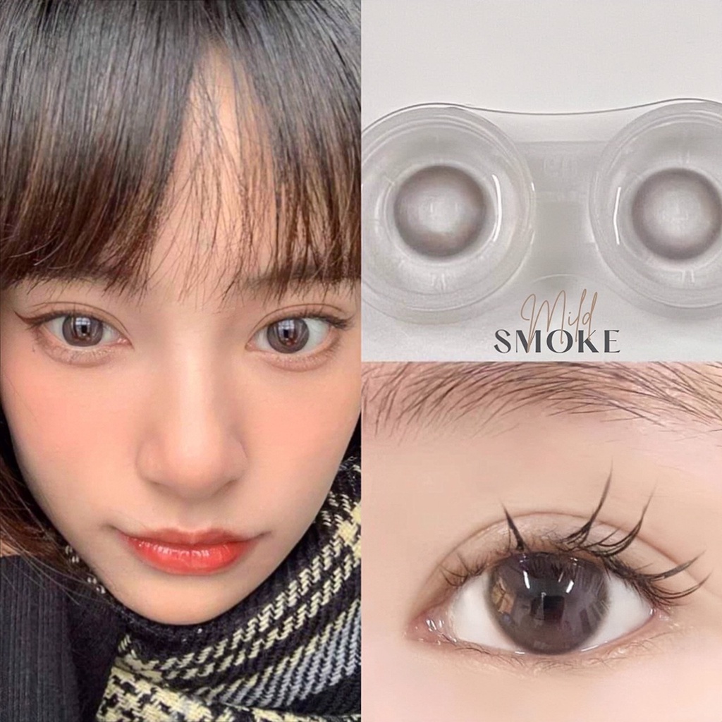 รุ่นmild-สีsmoke-softlens-เลนส์รายปี-วัสดุmpc-ค่าอมน้ำ48