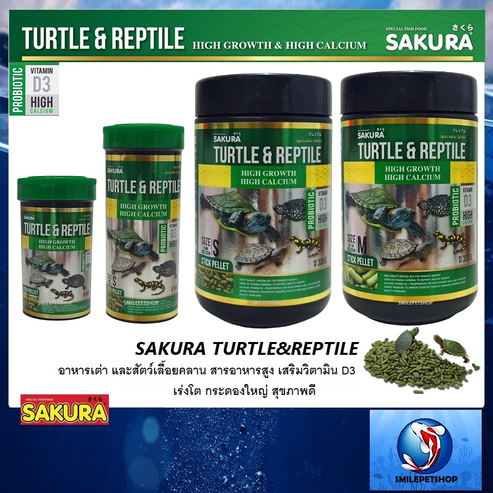 SAKURA TURTLE&REPTILE (อาหารเต่า และสัตว์เลื้อยคลาน 🐢🦎 สารอาหารสูง ...