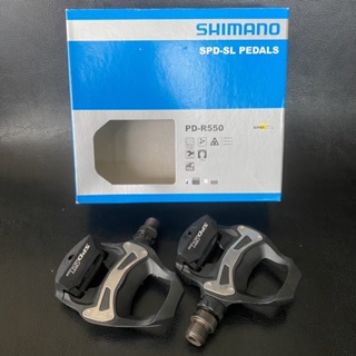 บันไดเสือหมอบ Shimano PD-R550 พร้อมคลีท Shimano SH11 (สีเหลือง)