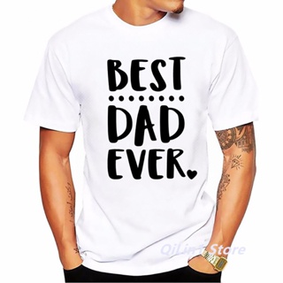 ลายน่ารัก┋✑►สดชื่นตัวอักษร Best Dad เคยพิมพ์ T Mens Tshirts 2021 วันพ่อของขวัญ I Love Daddy ตลก Tshirt สีขาว Tee