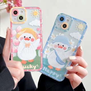 เคสโทรศัพท์มือถือ ลายเป็ดนําโชค สําหรับ OPPO A3S A5S A7 A12 A16 A9 F11 A94 Reno 5 6 A93 A73 A53 A15 A54 A74 A31 A52 A92 A96