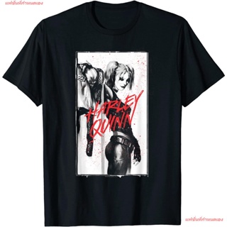 แฟชั่นที่กำหนดเอง Harley Quinn Inked Quinn Black T-Shirt เดอะ ซุยไซด์ สควอด เสื้อยืดพิมพ์ลาย cotton เสื้อคอกลม  เสื้อยืด