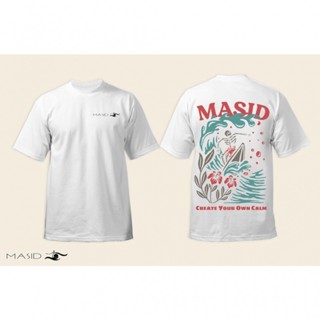 เสื้อยืดผู้ชาย90 - รองเท้าผู้ชายMASID 9.0 สีขาว 2022 ใหม่ วินเทจแรงบันดาลใจผ้าฝ้ายหลวมเสื้อผ้าเสื้อ