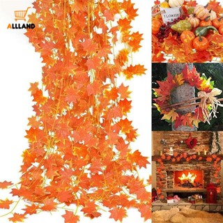 2.3m Artificial Maple Leaf String/ Simulation Wall Hanging Rattan Decor/ Home School Party Indoor Wall Ornament