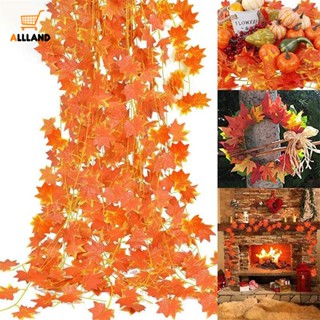 2.3m Artificial Maple Leaf String/ Simulation Wall Hanging Rattan Decor/ Home School Party Indoor Wall Ornament