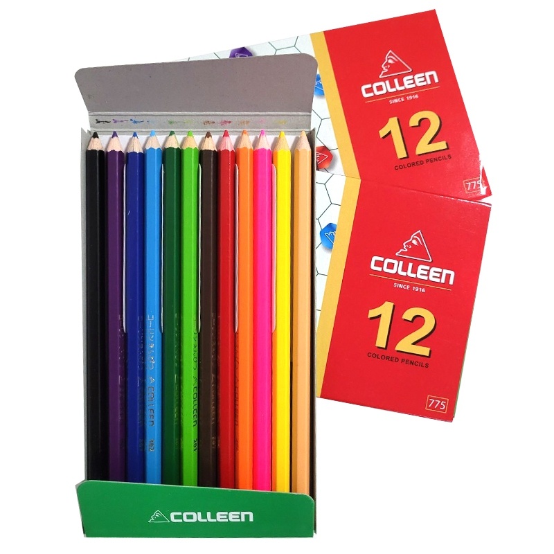 คอลลีน-ดินสอ-สีไม้-12สี-ของแท้-พร้อมส่ง-colleen-12-colored-pencils