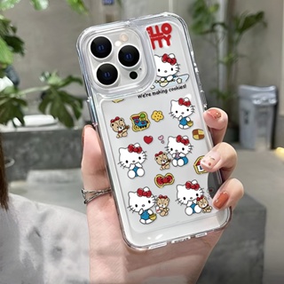 เคสโทรศัพท์มือถือ แบบใส ลายเฮลโลคิตตี้ สําหรับ iphone 14ProMax 14Plus 13 11 12 7Plus X XR XS Max 8 7