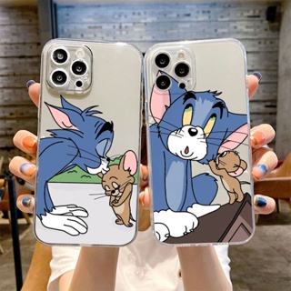 Tom and Jerry เคสโทรศัพท์การ์ตูน เคสไอโฟน compatible for เคสไอโฟน11 เคสไอโฟน 13 เคสไอโฟน 12 เคสไอโฟน 13 promax เคสไอโฟน 7plus