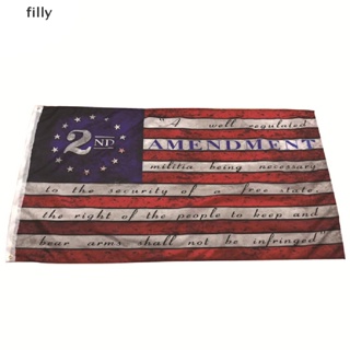 [FILLY] ธงอเมริกัน 1791 2nd Second Amendment 3x5 ฟุต สไตล์วินเทจ DFG