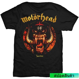 เสื้อสีขาว เสื้อเบลาส์ เสื้อยืด cartoonเสื้อยืด พิมพ์ลาย Motorhead Sacrifice Diy สําหรับผู้ชาย Tee