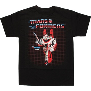Transformers อะนิเมะ Jetfire G1 ผ้าฝ้ายแท้ 100% ผู้ชาย TEE Retro แฟชั่นสไตล์เกาหลีผู้ชายพิมพ์เสื้อแขนสั้นปรับแต่ง O-Neck