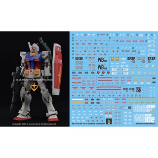 YAN Water Slide Decal 027 GHOST MG 1/100 RX-78-2 GTO78 The Origin Fluorescent Type