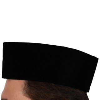 MUA01หมวกหนีบผ้ากำมะหยี่สีดำสนิท รุ่นไม่มีลาย เย็บ2ชั้นพับได้สินค้านำเข้าจากประเทศอินโดนีเซีย กะปิเยาะ หมวกใส่ละหมาด