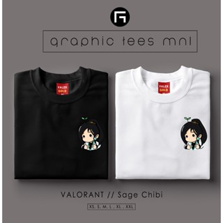 เสื้อยืดกราฟิก MNL Valorant Sage โรงงาน Chibi เสื้อยืด Unisex ที่กําหนดเองสําหรับผู้หญิงและผู้ช ^!3