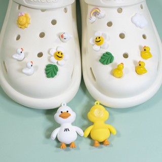 Crocs Jibbitz ชุดจี้รูปเป็ด สําหรับตกแต่งรองเท้า DIY