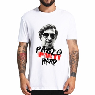 เสื้อเด็กหญิง - เสื้อยืด Pablo Escobar ผู้ชายแขนสั้นฤดูร้อนแฟชั่น Tshirt เสื้อยืดสีขาวลําลองแฟชั่นเ
