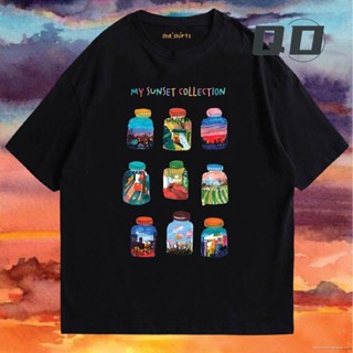 QD เสื้อ Sunset ผ้าCotton 100% มีสองสี ทั้งทรงปกติและ OVERSIZE