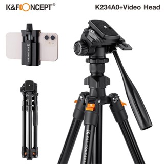 K&F Concept KF09.115 Aluminum Tripod K234A0+Video Head