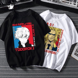 เสื้อยืดคอกลม My Hero Academia Izuku Midoriya Deku Men T Shirt Funny Harajuku Tshirt Streetwear Anime Aesthetic T-Shirt