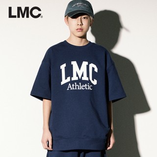 ฤดูร้อน LMC สีทึบกีฬาแขนสั้นคู่รุ่นผ้าฝ้ายเสื้อยืดแบรนด์น้ําขึ้นน้ําลงสบายรุ่นเกาหลีรุ่นหลวมแขน Bw7