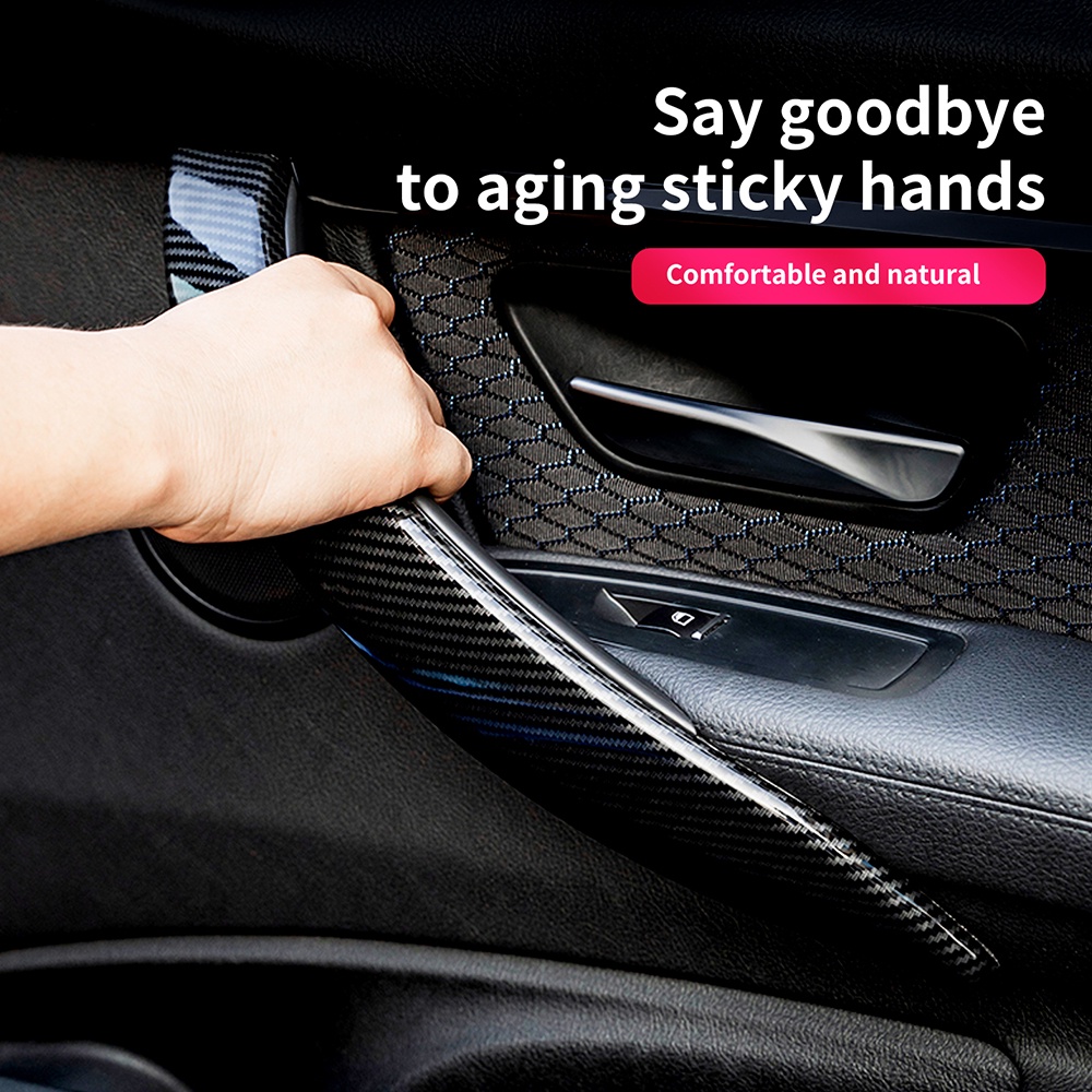 Car inner door handles For BMW F30 F32 3 series Piano black Carbon