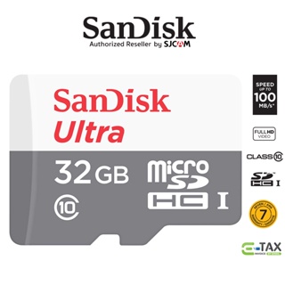 สินค้า Sandisk Micro SD Card SDHC Ultra Class10 32GB อ่าน100MB/S (SDSQUNR-032G-GN3MN) เมมโมรี่ แซนดิส โทรศัพท์ แท็ปเล็ต Android TF card