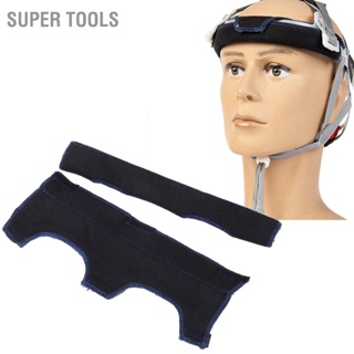 Super Tools แผ่นซับเหงื่อ ผ้าฝ้ายนุ่ม ยืดหยุ่น ซักทําความสะอาดได้ 2 ชิ้น