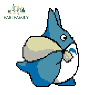 Earlfamily สติกเกอร์ ลายการ์ตูน Totoro Catbus Pixel ขนาด 13 ซม. x 6 ซม. สําหรับติดตกแต่งกระจกรถยนต์ รถจักรยานยนต์