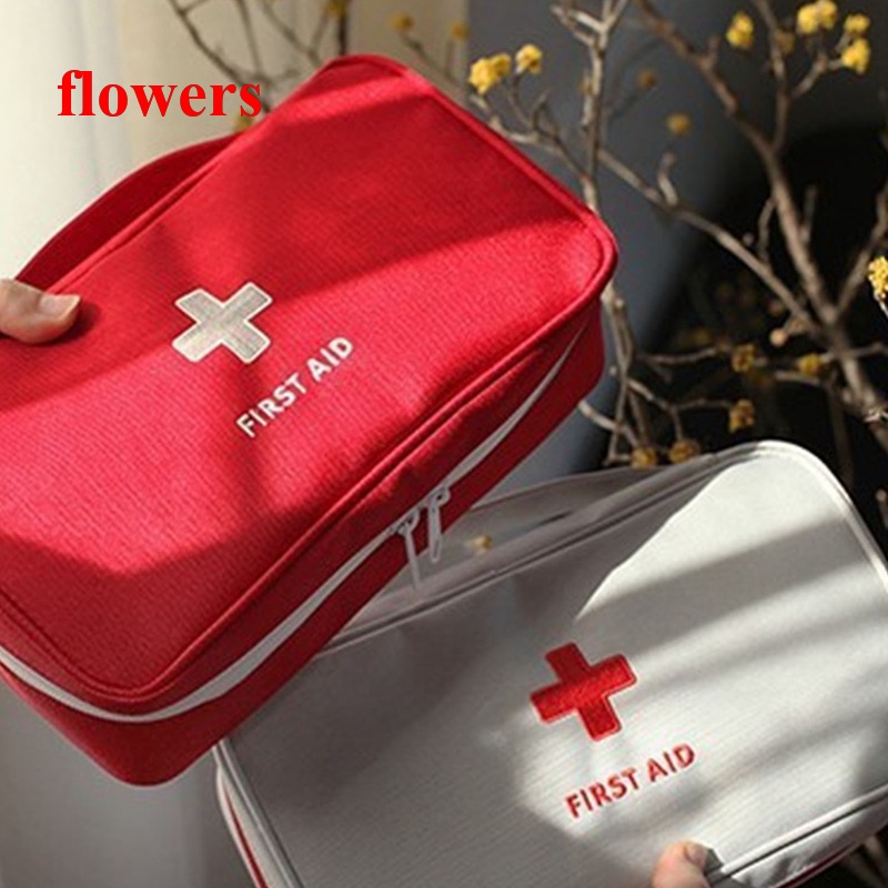 ชุดกระเป๋าปฐมพยาบาล-แบบพกพา-ขนาดใหญ่-ลายดอกไม้