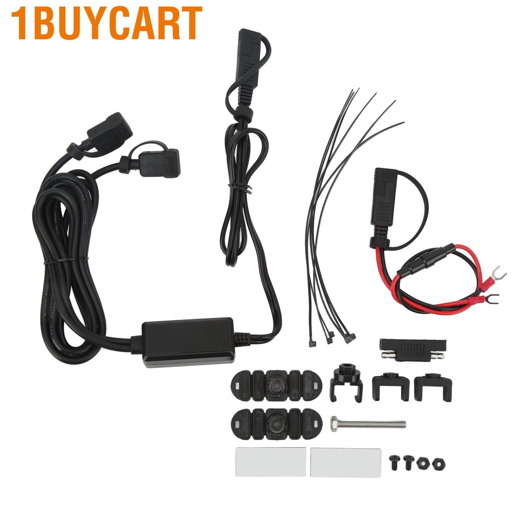 1buycart-motorcycle-usb-phone-charger-dual-port-fast-charging-with-intelligent-chip-sae-to-adapter-for-cellphone-tablet