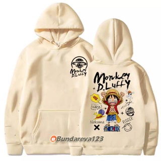 เสื้อแจ็กเก็ตกันหนาว มีฮู้ด ลายการ์ตูนอนิเมะ One Pice Monkey D Luffy สไตล์ญี่ปุ่น สําหรับผู้ชาย และผู้หญิง