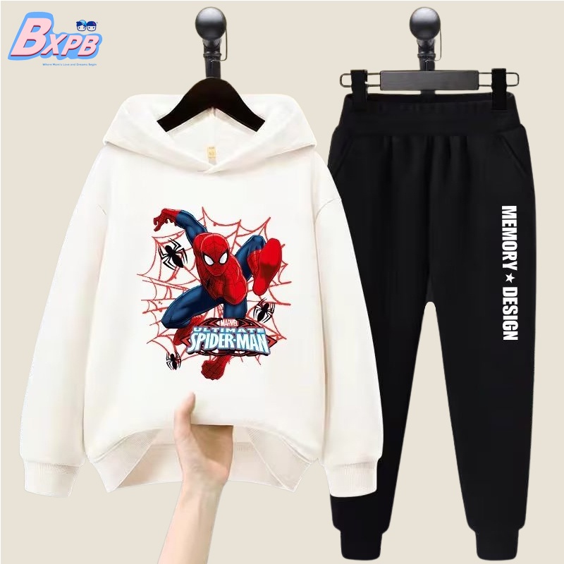 bxpb-เสื้อกันหนาว-มีฮู้ดดี้-พิมพ์ลายการ์ตูนสไปเดอร์แมน-และกางเกงขายาว-ลําลอง-ใส่สบาย-สําหรับเด็กผู้ชาย-อายุ-3-15-ปี