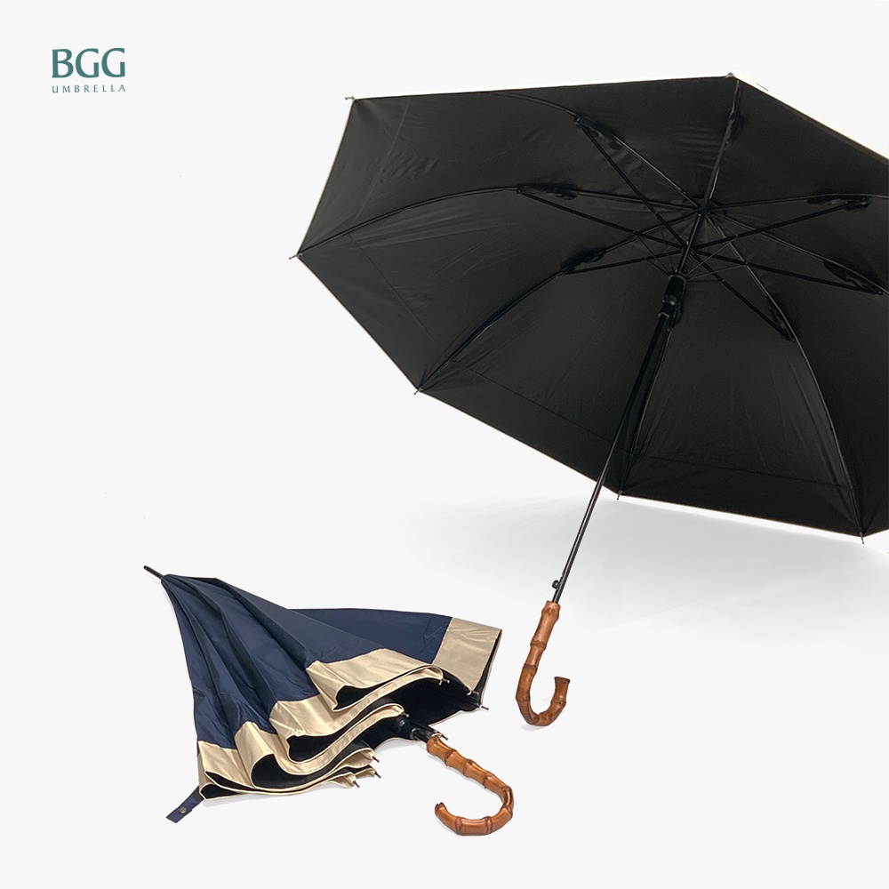 bgg-100-uv-cut-extra-windproof-umbrella-ร่ม-ร่มยาว-ต้านลมแรง-กันยูวี-100-ด้ามจับไม้ไผ่งาม-ด้ามจับไม้-wa104950