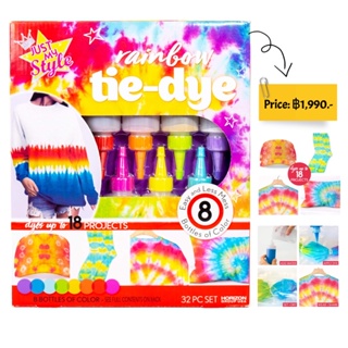 Just My Style Radical Rainbow Tie-Dye Kit by Horizon Group USA, Create 18 Projects with 8 Colors