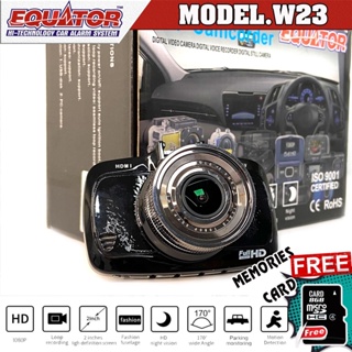 EQUATOR DVR W23 FREE MEMORIES SD CARD 8GB กล้องติดรถยนต์ FULL HD EQUATOR DVR W23